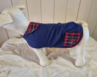 Small pup coat with velcro front length 22cm fits small dogs and puppies