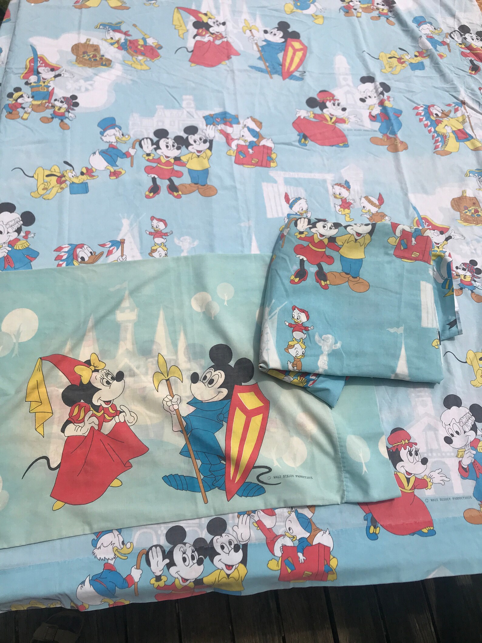 70s Vintage Disneyland Sheet Set Twin Size Cutter Disney | Etsy