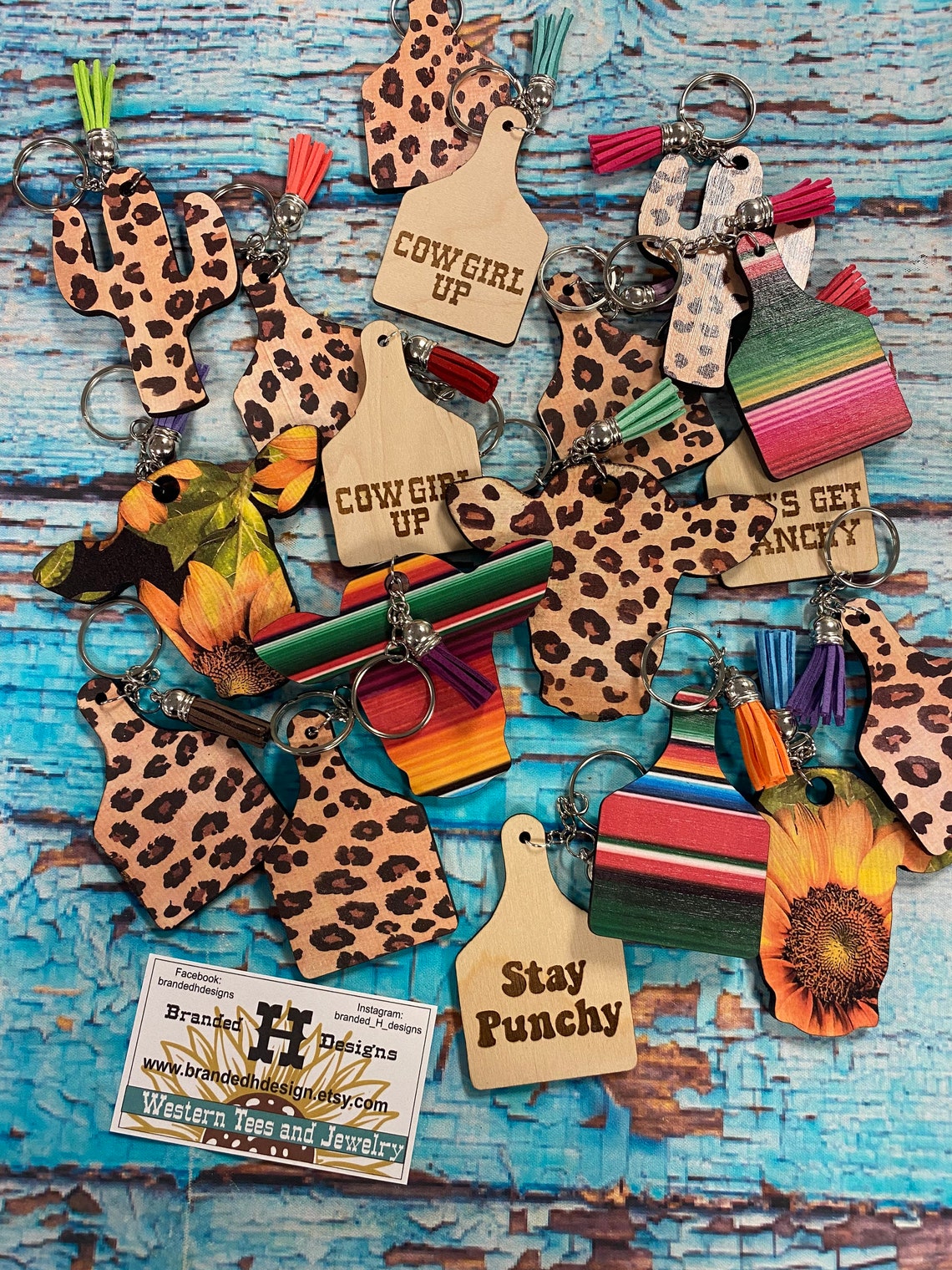Bulk bundle of western keychains/ wholesale bundle / keychain Etsy