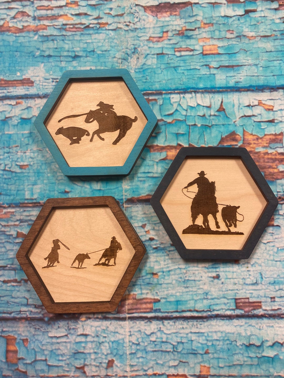 Rodeo Trinket Trays / Western Catch All / Cowboy Gift / Etsy