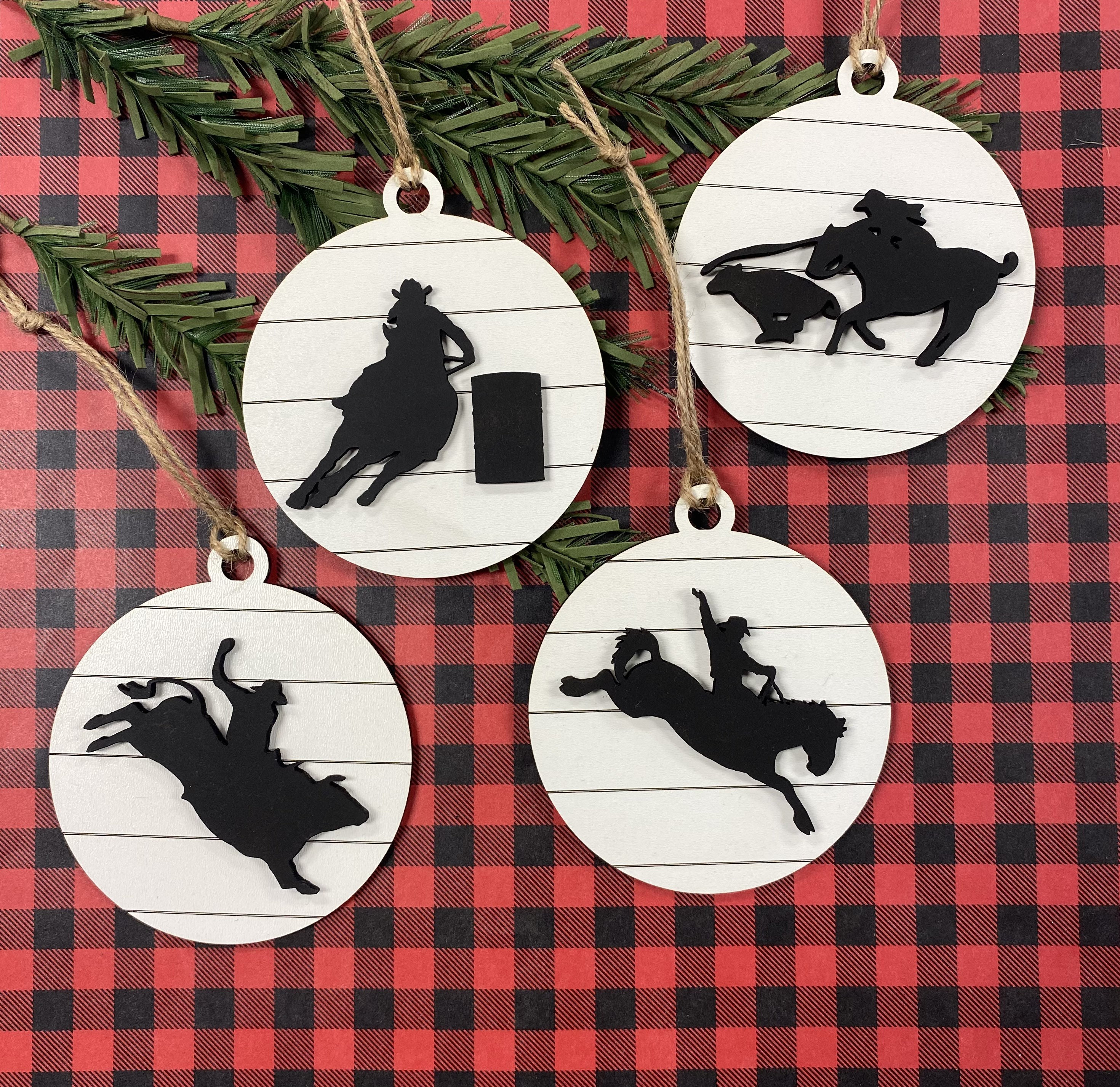 Rodeo Christmas Ornaments / Barrel Racer / Bull Rider / Breakaway ...