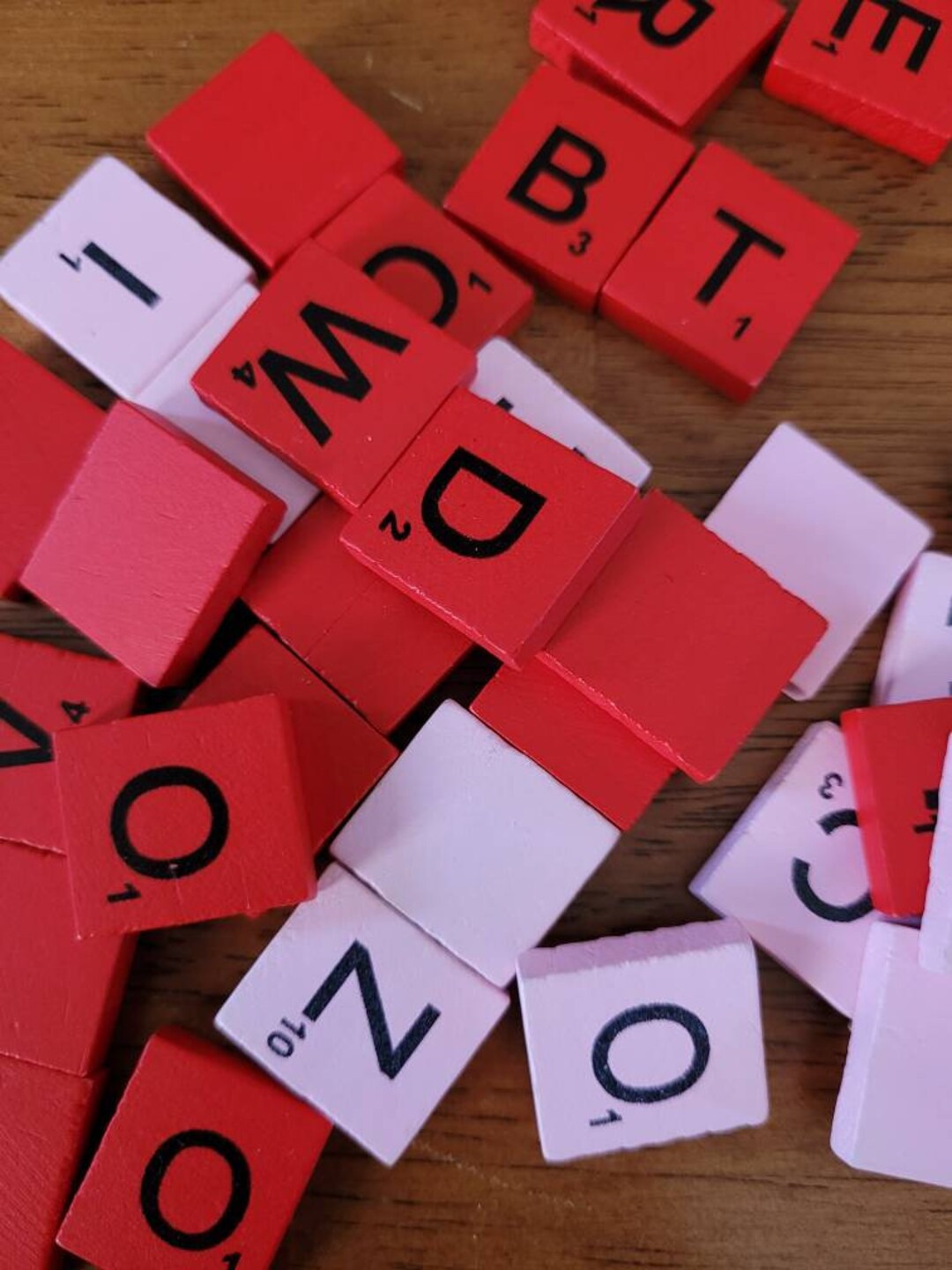New Scrabble Anagrams Alphabet Tiles in Pink or Red - Etsy