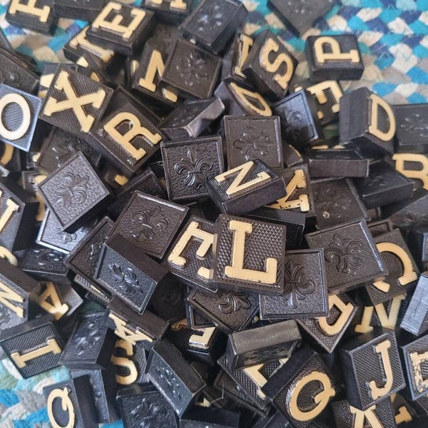 Vintage hard wood Anagrams game tile letters