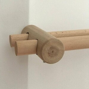 Wooden curtain pole brackets, Curtain Rod Holder, Wooden Curtain Pole, Curtain Accessories, Home & Living, Modern curtain rod holder