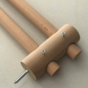 Wooden curtain pole brackets, Curtain Rod Holder, Wooden Curtain Pole, Curtain Accessories, Home & Living, Modern curtain rod holder
