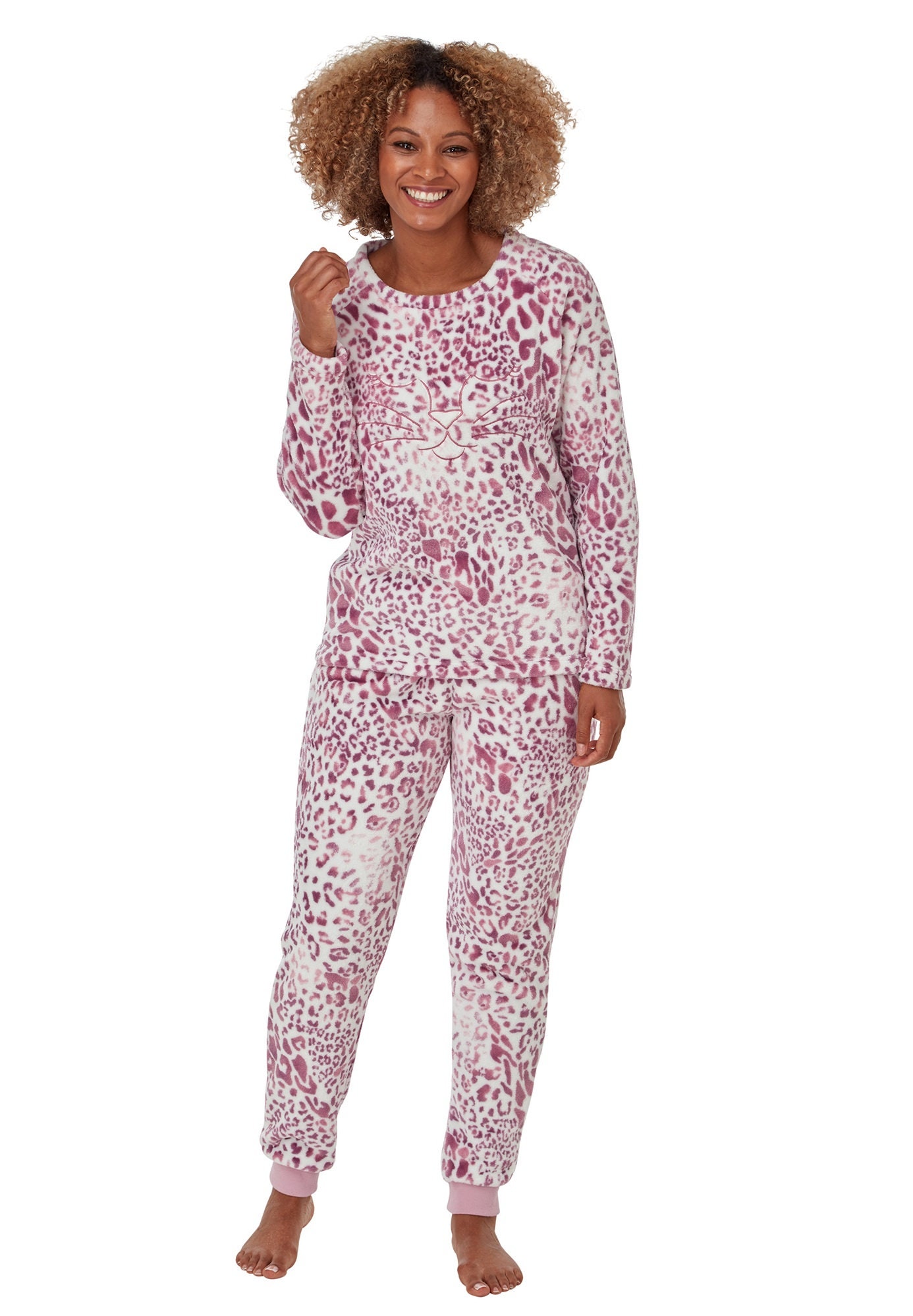 womens fleece pjs set