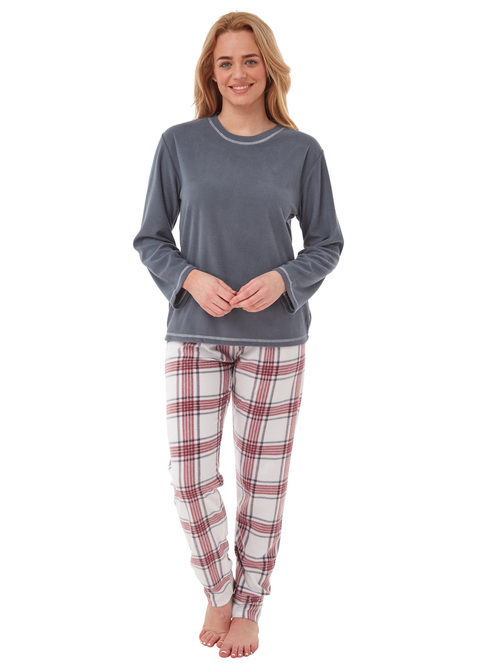 NEW Ladies Womens Soft Warm FLEECE Pyjama Set Pajama Pjs Etsy