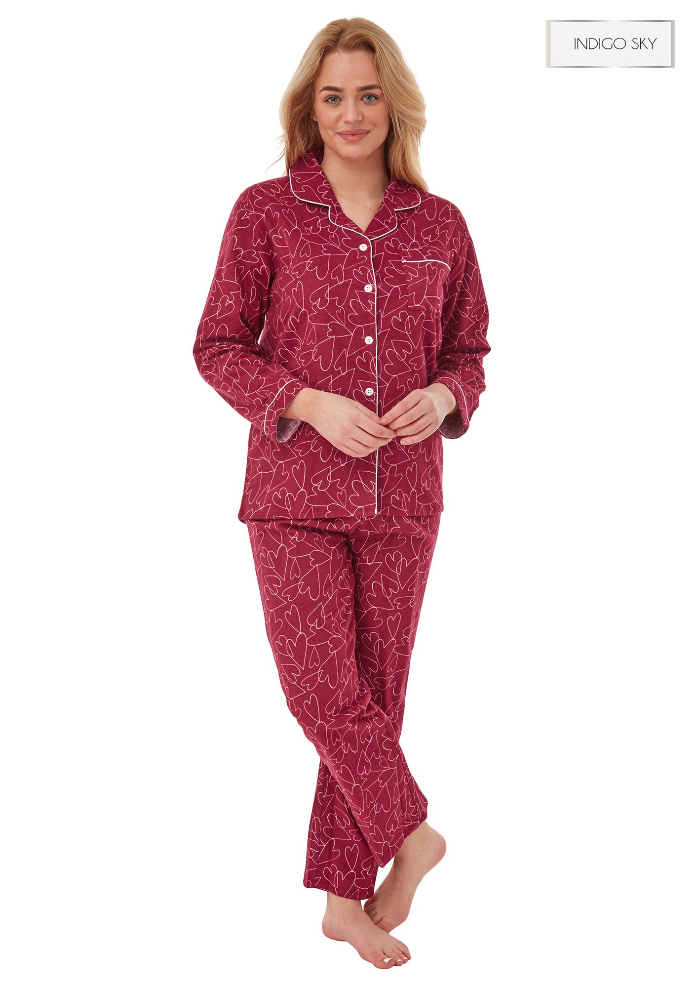 NEW Ladies Pure Brushed Cotton Animal Pyjamas Pajama Pjs Etsy UK