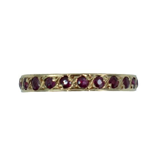 Ruby eternity gold ring