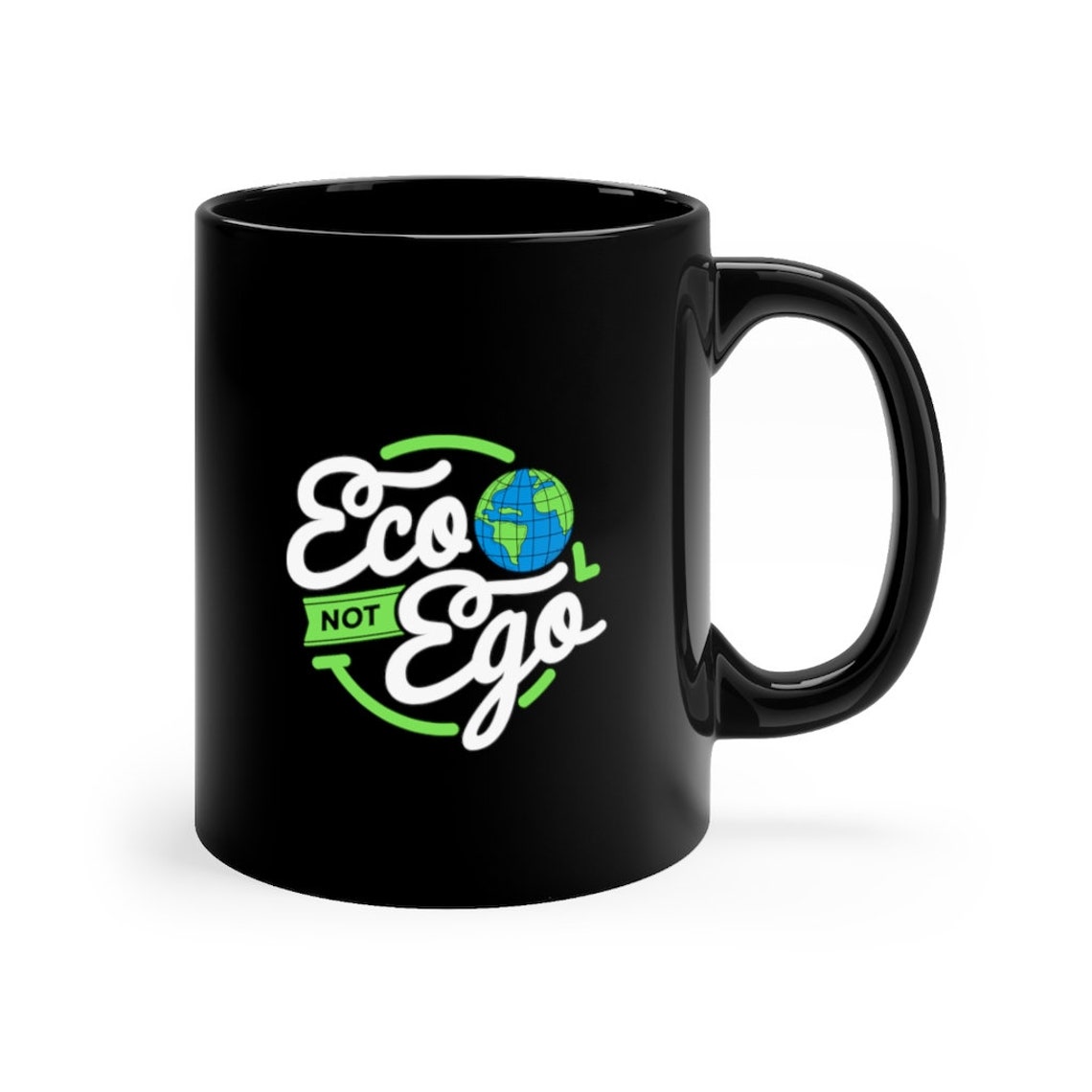 ECO NOT EGO Sustainable Mug Eco Friendly Black Microwave Etsy