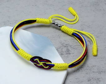Polyamoröst oändlighetssträngarmband, polyamorös grejflagga, pridearmband, kärlek HBTQIA+ pride, surfarmband, boho reparmband