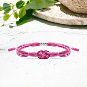 Pink Multiple Color Infinity String Bracelet, Forever Lucky and Safe Multiple Color Tibetan Bracelet, Protection Surfer String Wrap Bracelet