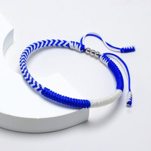 Israel Armband, Country Proud, Land Flagge tibetische Handgelenk Wickelarmband, Schutz und Glück Armband, Amulett und Boho Style Armband