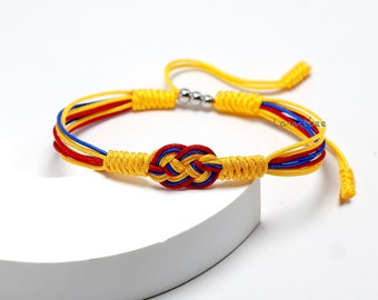 Colombia Infinity String Bracelet, Colombia Proud, Patriotic Bracelet, Country Proud Flag Color Bracelet,Luck and Protection Surfer Bracelet