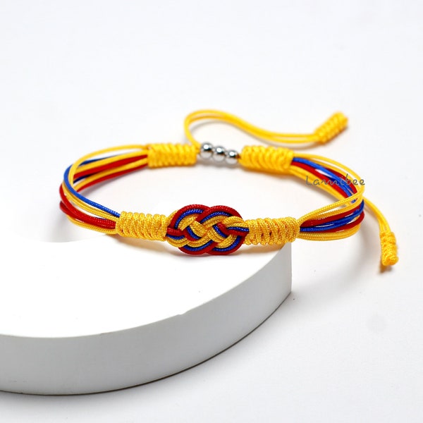 Colombia Infinity String Bracelet, Colombia Proud, Patriotic Bracelet, Country Proud Flag Color Bracelet,Luck and Protection Surfer Bracelet