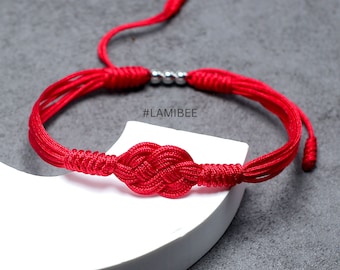 Red Infinity Protection Bracelet, Forever Lucky and Safe Multiple Color Tibetan Bracelet, Surfer String Wrap Bracelet for Men, Women