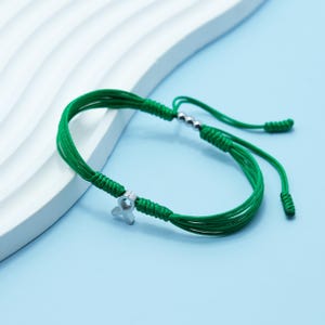 Bile Duct Cancer Awareness Bracelet, Emerald Green Ribbon Awareness Bracelet Protection and Luck Wish String Bracelet
