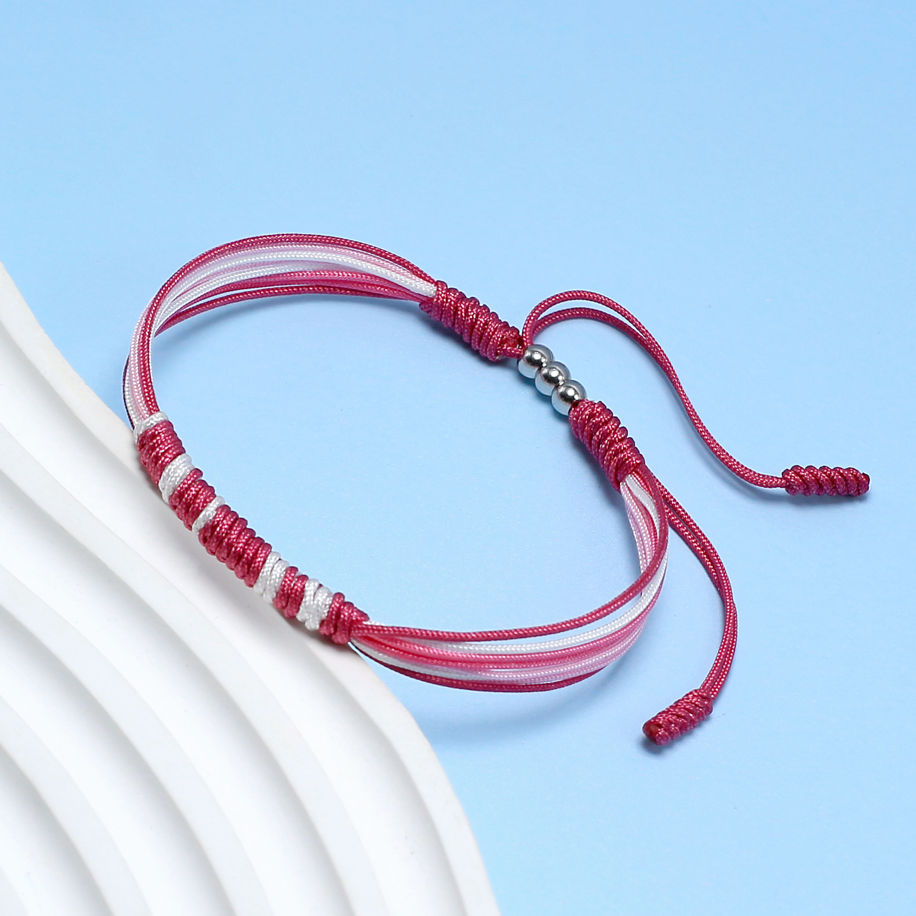 Badass Mimi Morse Code String Bracelet, Surfer String Wrap