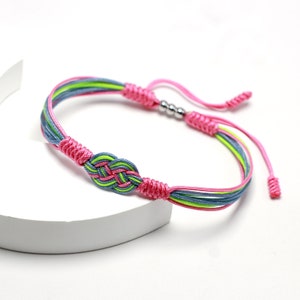 Trigender Infinity String Bracelet, Trigender Stuff Flag, Pride Bracelet, Love LGBTQIA+ Pride, Surfer Bracelet, Boho Rope Bracelet Bangles