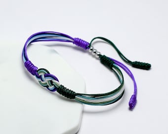 Pulsera de cuerda infinita MLM, bandera de cosas de hombres aman a hombres, pulsera de orgullo, orgullo LGBTQIA+ de amor, pulsera de surfista, brazaletes de pulsera de cuerda boho