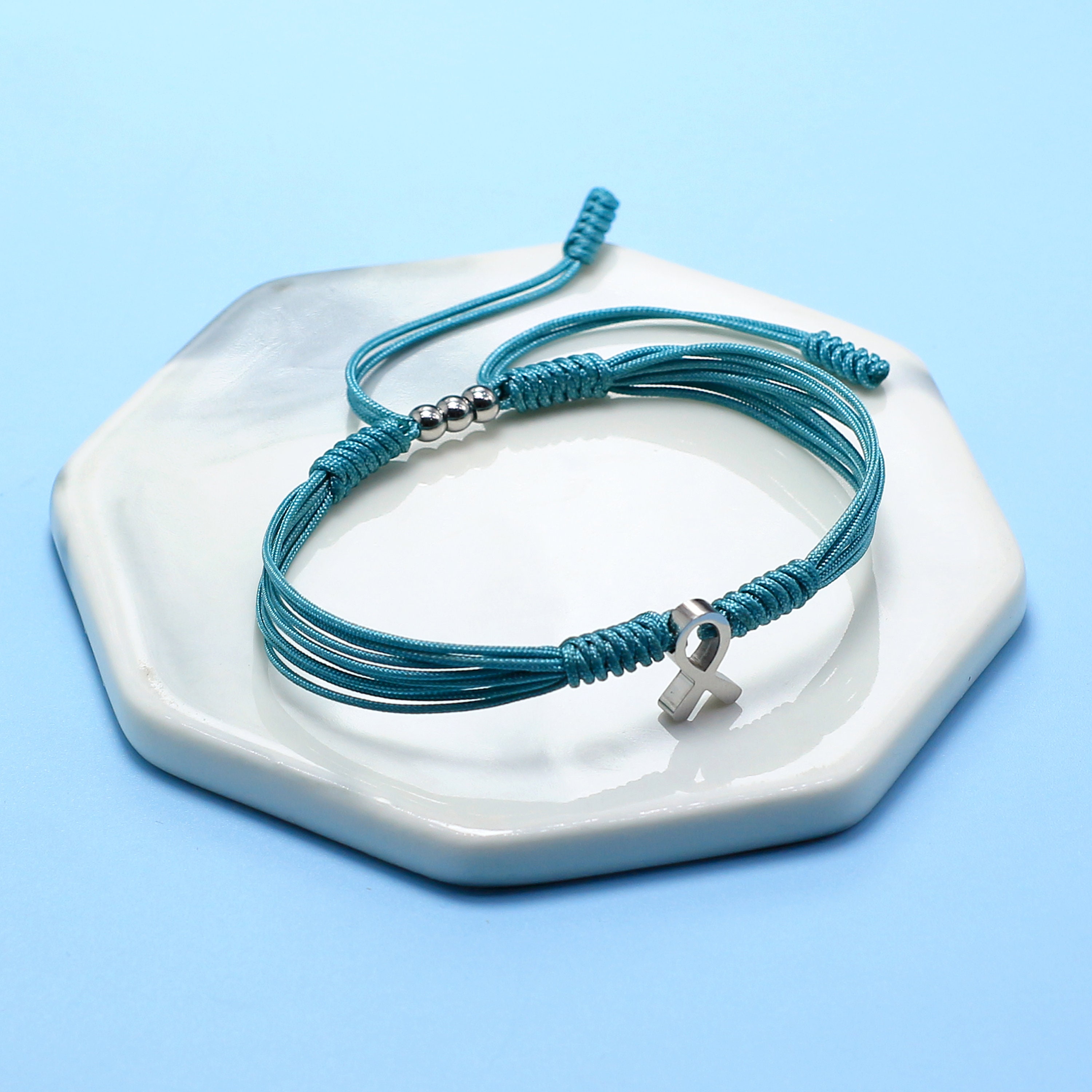 Bracciale UJIMS Con Nastro Color Foglia Di Tè – Gioiello In Acciaio Inossidabile Per La Sensibilizzazione Al Cancro Ovarico – Regalo Per Sopravvissute E Guerriere