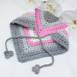 Demigirl Pride Bandana, Subtle LGBTQIA+ Gift, Gift Ideas for Them, Crochet Bandana, Rainbow Accessories