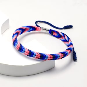 Omnisexual Pride Bracelet, Proud Love Tibetan Wrist Wrap Bracelet, LGBT Stuff Flag, Love LGBTQIA+ Pride, Surfer Bracelet, Boho Rope Bracelet