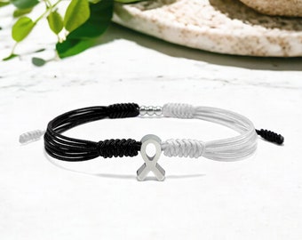 Bracciale Paracord Per La Consapevolezza Del Cancro Al Seno - Scegli La Misura Del Polso - Foto 1