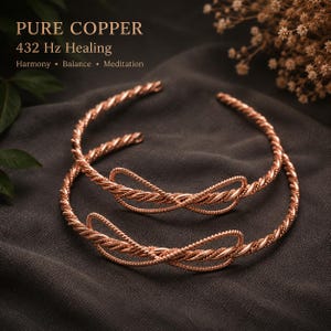 Reine Kupfer Haarspange 432Hertz, Handgefertigte Kupfer Haarspange, Haar Accessoire Heilige Geometrie, Meditation Inspirierte Haarspange