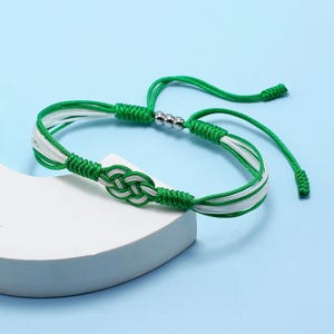 Pack 25pcs, Nigeria Infinity String Bracelet, Nigeria Proud, Patriotic Bracelet, Country Proud Flag Color Bracelet