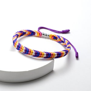 Bigender Pride Bracelet, Proud Love Tibetan Wrist Wrap Bracelet, LGBT Stuff Flag, Love LGBTQIA+ Pride, Surfer Bracelet, Boho Rope Bracelet
