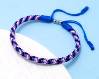LGBTQA+ Pride Armband, LGBTQA+ Proudly Love Armband, Pride Flagge Armband, Surfer String Armband, Amulett und Boho Armband