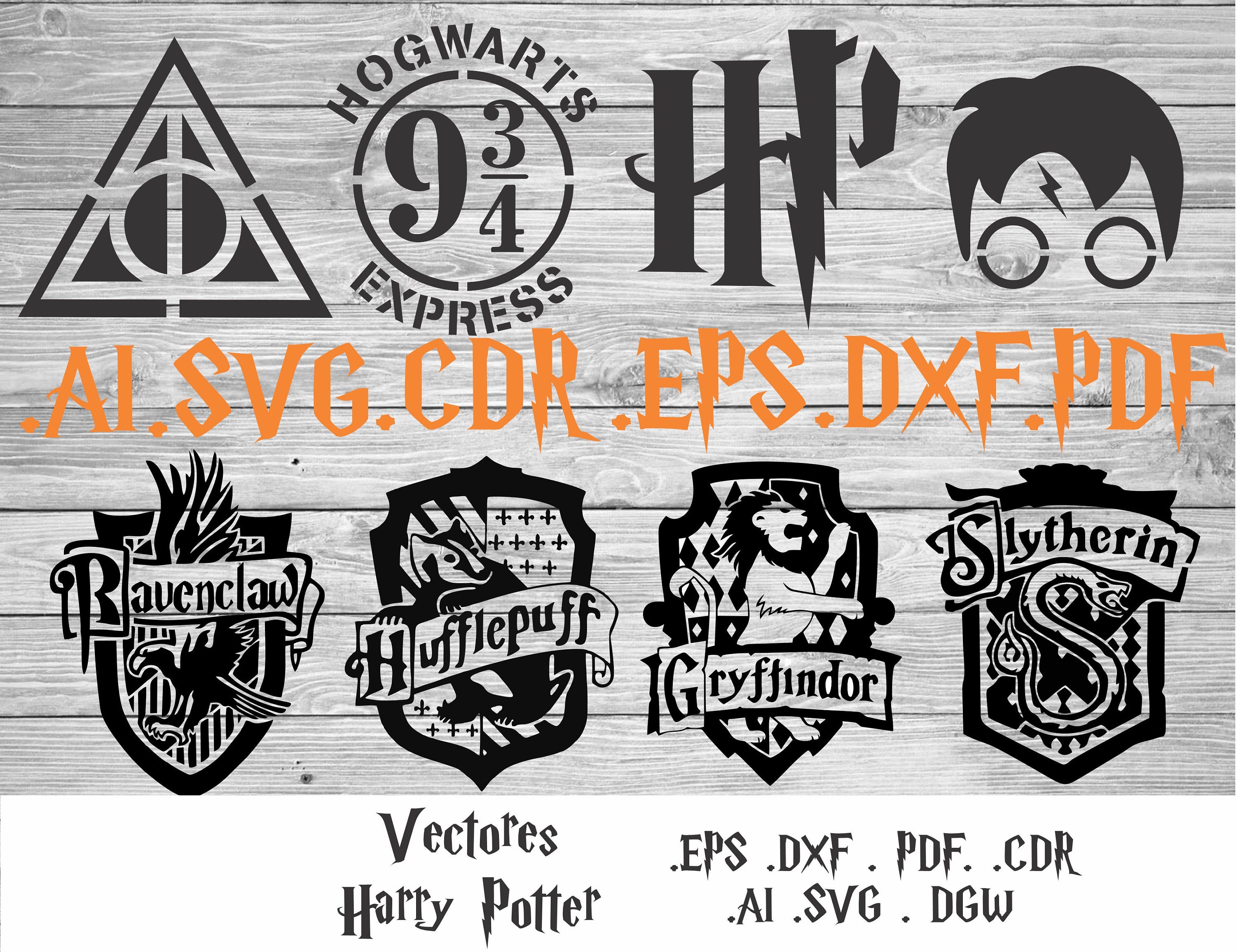 Download Vector Pack Harry Potter Dxf Cdr Svg Ai Eps Etsy