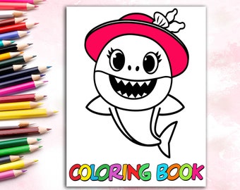 Download Shark Coloring Etsy