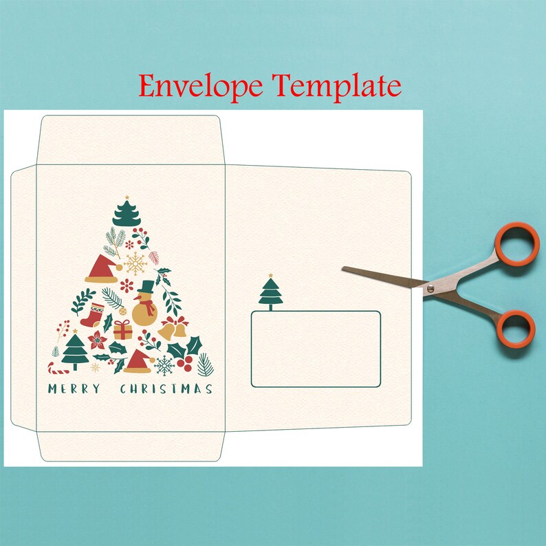 templates for christmas cards and envelope