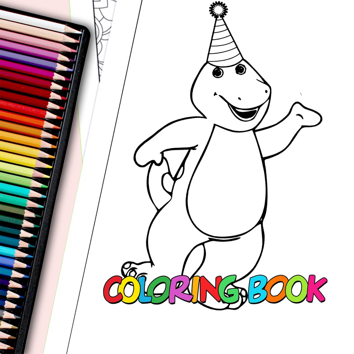 24 Barney The Dinosaur Coloring Pages For Kids Best gift for | Etsy