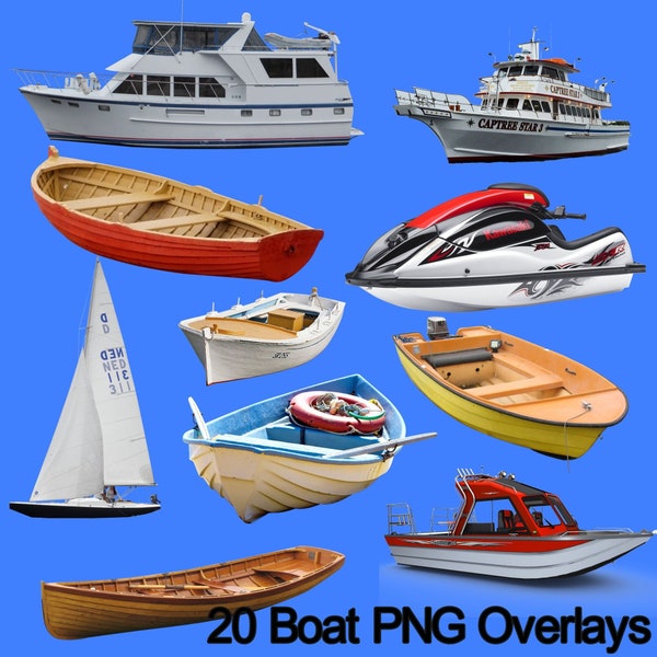 Boat PNG Photoshop Overlays, Photoshop, Overlays, Beach, Nautical, Ocean, Nature, Summer, Boat, Digital Download, Photography, PNG Overlays