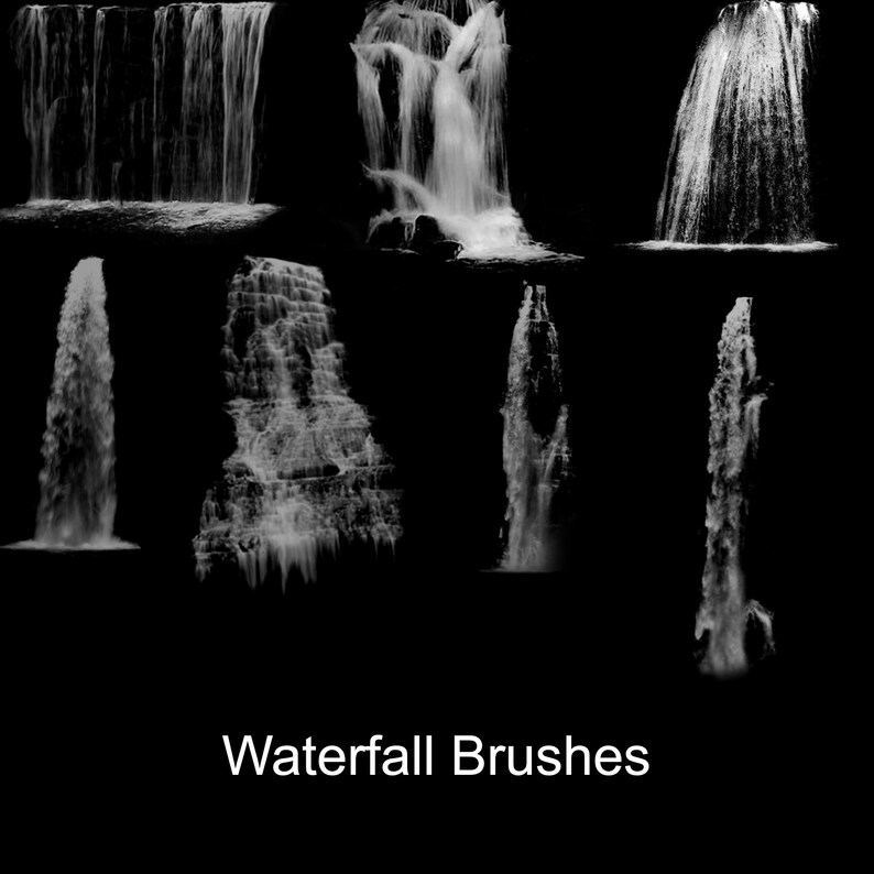 Digital Download,Instant Download Water Brushes for Photoshop Photoshop Brushes Water Water Drops Waterfall Photoshop Overlays Splash