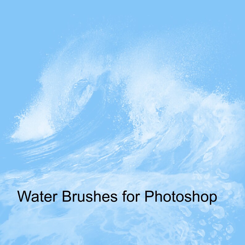 Digital Download,Instant Download Water Brushes for Photoshop Photoshop Brushes Water Water Drops Waterfall Photoshop Overlays Splash