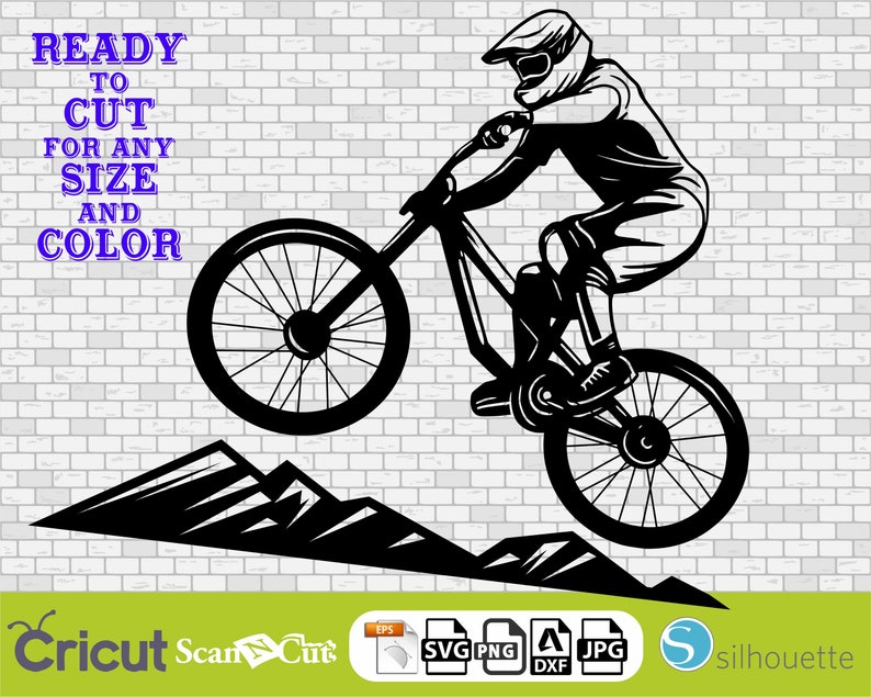 Mountain Bike svg Mountain Bike dxf Mountain Bike cricut Etsy