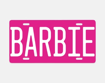 Barbie License Plate - Etsy Ireland