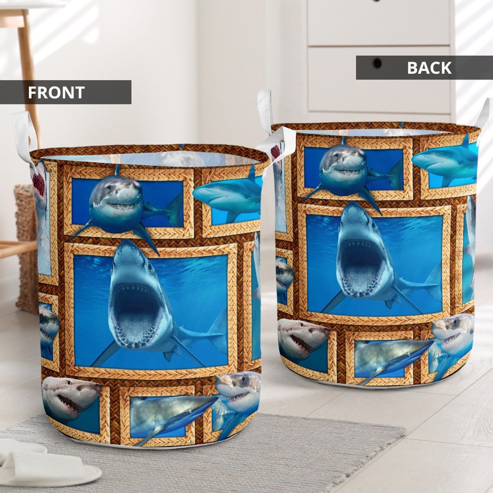 Shark Laundry Basket Nursery Clothes Storage Bin Fabric Basket Etsy