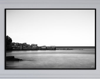 Landscape Wall Art, Black And White Photography, Unique Fine Art Photography, Ocean Art Print, Minimalist Wall Art, Home Gift For Parents