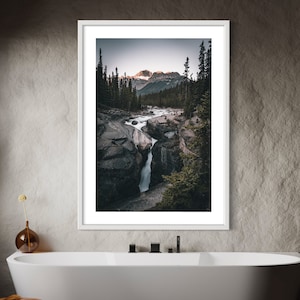 Banff Alberta Wall Art, Fine Art Photo Print, Jasper Poster, Mistaya Canyon, River in the Mountains Art, Canada Travel Gifts, Boho Decor