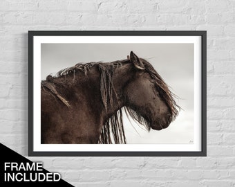 Wild Horse Fine Art Print, Framed Equestrian Photography, Large Wall Art