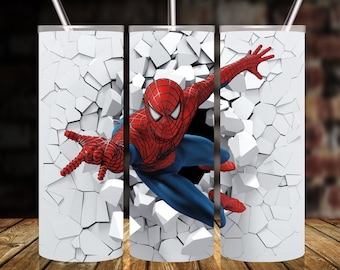Spiderman Tumbler Wrap Direct Downloaden - Spider-man Tumbler 20 oz Wrap - Spider-man Png Digitale Ontwerpen - Sublimatie Tumbler