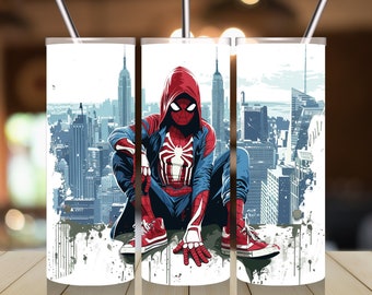 Spiderman Tumbler Wrap Png Instant Download - Spider man Tumbler 20 oz Wrap - Spider-man Png Digital Designs - Sublimation Tumbler