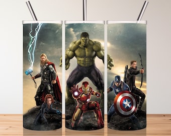 Avengers Tumbler Wrap Instant Download, Superheroes Tumbler 20 oz Wrap PNG, Hulk Png Digital Designs, Iron man Sublimation Tumbler