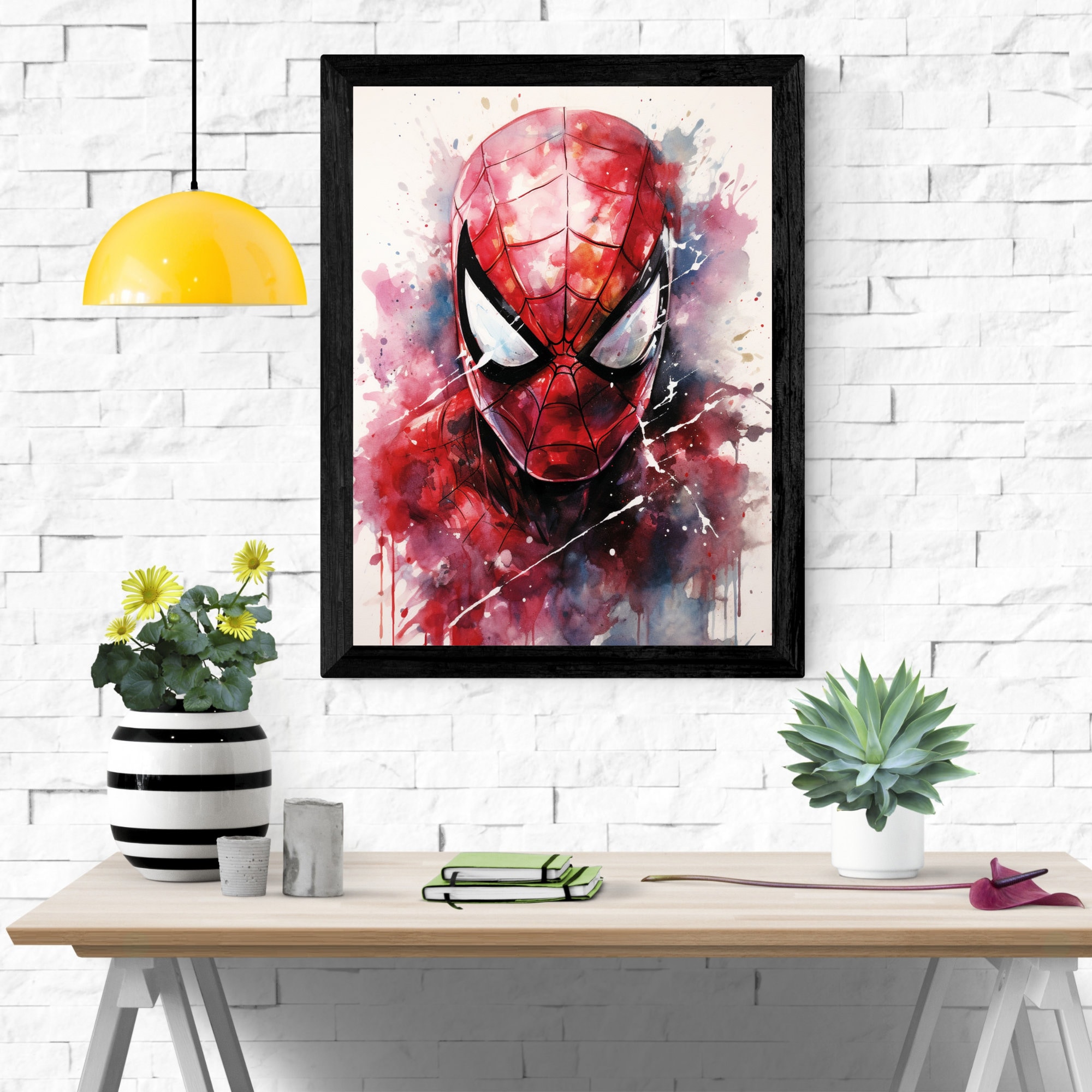Spiderman Watercolor Poster Instant Download Printable Spider Man Wall ...