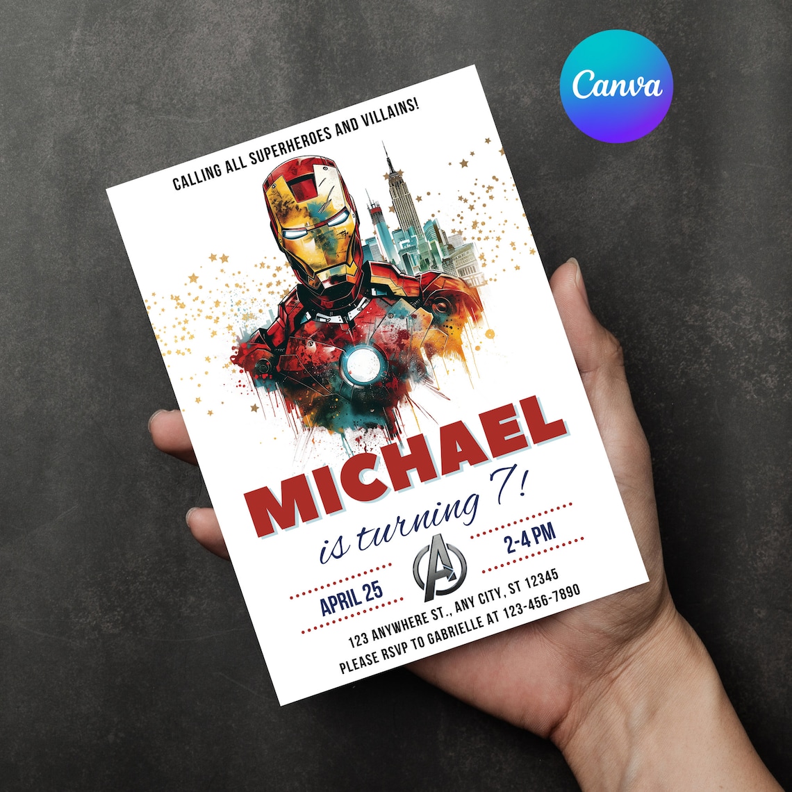 Iron Man Birthday Invitation Template Instant Download - Printable ...